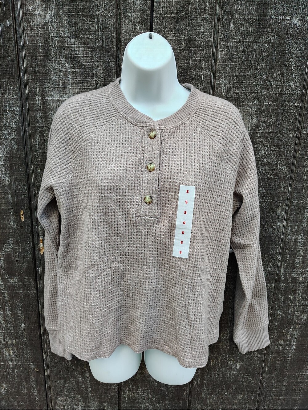 Old Navy Cozy Waffle Plush Tee Top